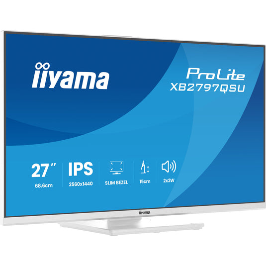 Iiyama prolite xb2797qsu-w1 27 monitor (wit (mat), hdmi, displayport, usb, audio)