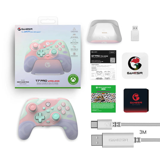 Gamesir g7 pro wireless controller - sugar whirl (lichtpaars, xbox series x|s, xbox one, android, pc, 2.4ghz bluetooth usb)