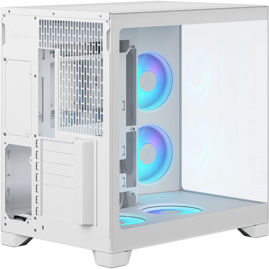 Fractal design pop 2 vision rgb midi tower behuizing (wit | 1x usb-a | 1x usb-c | rgb | tempered glass)