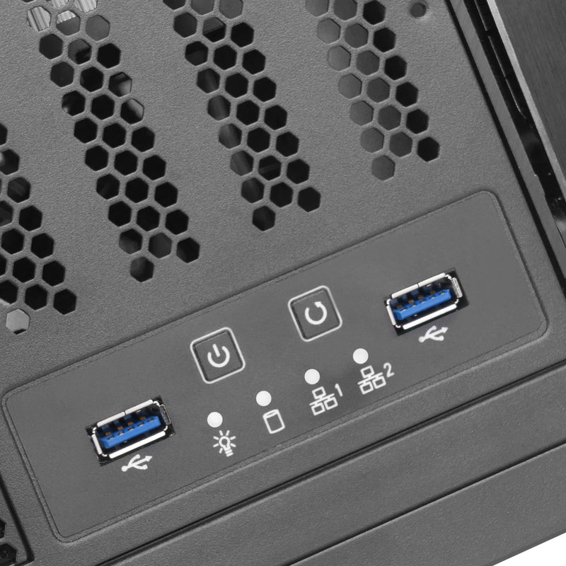 Load image into Gallery viewer, Silverstone rm41-h08 rack behuizing (zwart | 2x usb-a 3.2 (5 gbit s))
