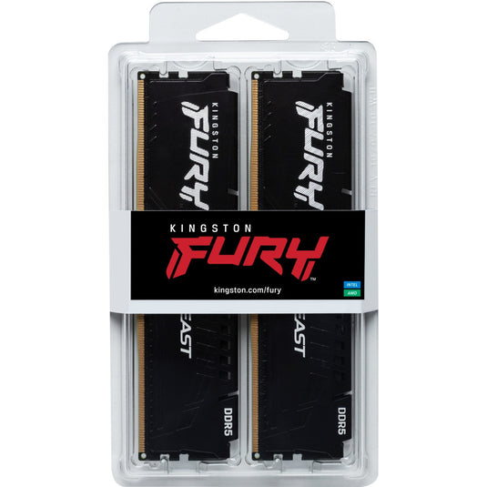 Kingston fury beast 32 gb ddr5-5600 (2x 16 gb) werkgeheugen (zwart, kf556c36bbek2-32, xmp 3.0, expo)