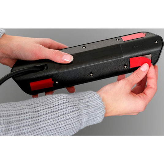 Brennenstuhl estilo hoekstekkerdoos 4-voudig stekkerdoos (zwart roestvrij staal, 2x usb)
