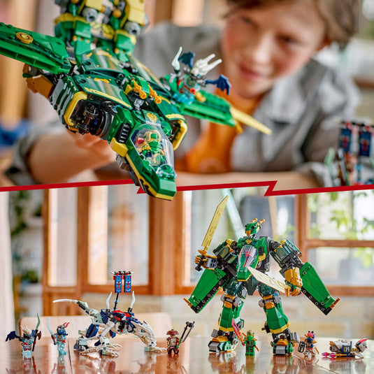 Lego ninjago - lloyds vliegtuigmecha constructiespeelgoed (71845)