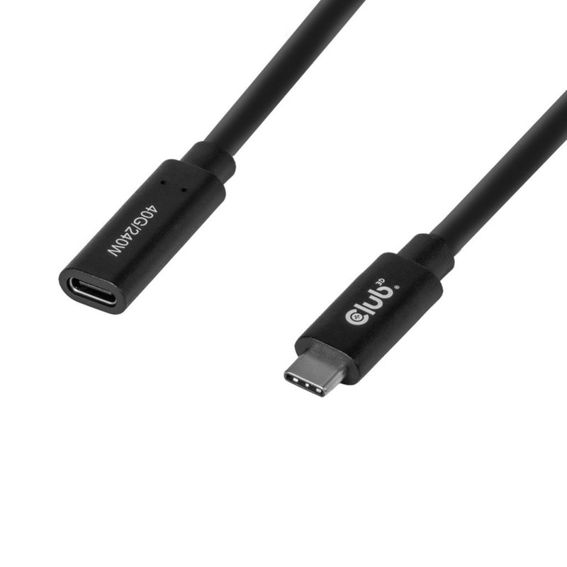 Laden Sie das Bild in Galerie -Viewer, Club 3d usb-c 40 gbps verlengkabel (zwart, 1 meter, 8k 60hz, pd 240 watt)
