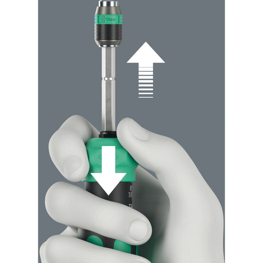 Wera kraftform kompakt 26 ra-r met etui, 6‑delig bitset (zwart groen)