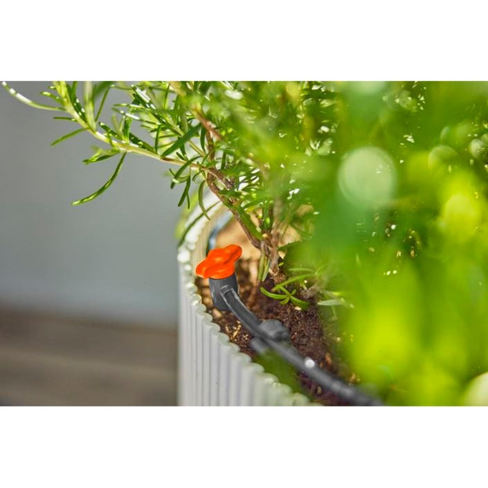 Afbeelding laden in galerijviewer, Gardena micro-drip-bewatering balkon set (15 planten) druppelaar (zwart grijs)
