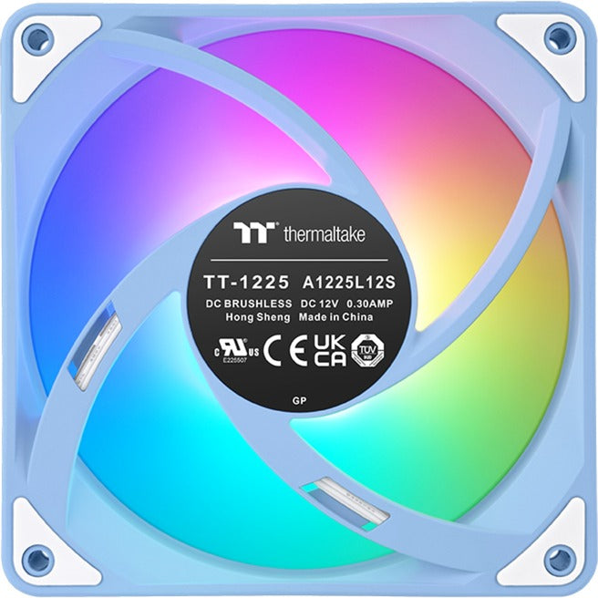 Load image into Gallery viewer, Thermaltake ct120 ex argb sync pc cooling fan hydrangea blue (3-fan pack) case fans (lichtblauw, 3 stuks, 120 x 120 x 25 mm, pwm)
