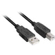 Sharkoon usb-a 2.0 > usb-b kabel (zwart, 2 meter)