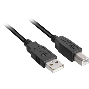 Sharkoon usb-a 2.0 > usb-b kabel (zwart, 2 meter)