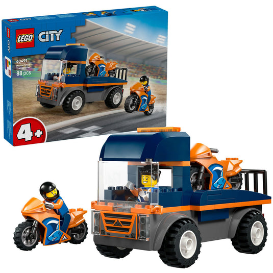 Lego city - transportwagen voor motoren constructiespeelgoed (60491)