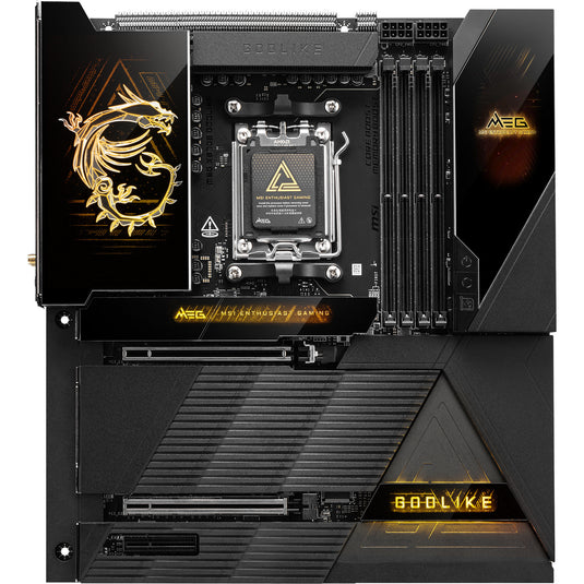 Msi meg x870e godlike socket am5 moederbord (5gb-lan, 10gb-lan, wlan, bt, sound, atx)