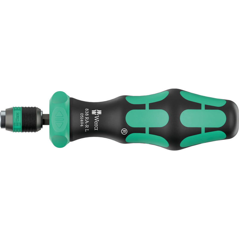 Load image into Gallery viewer, Wera 838 ra-r l bithandhouder met ratelfunctie, 1 4 schroevendraaier (zwart groen)
