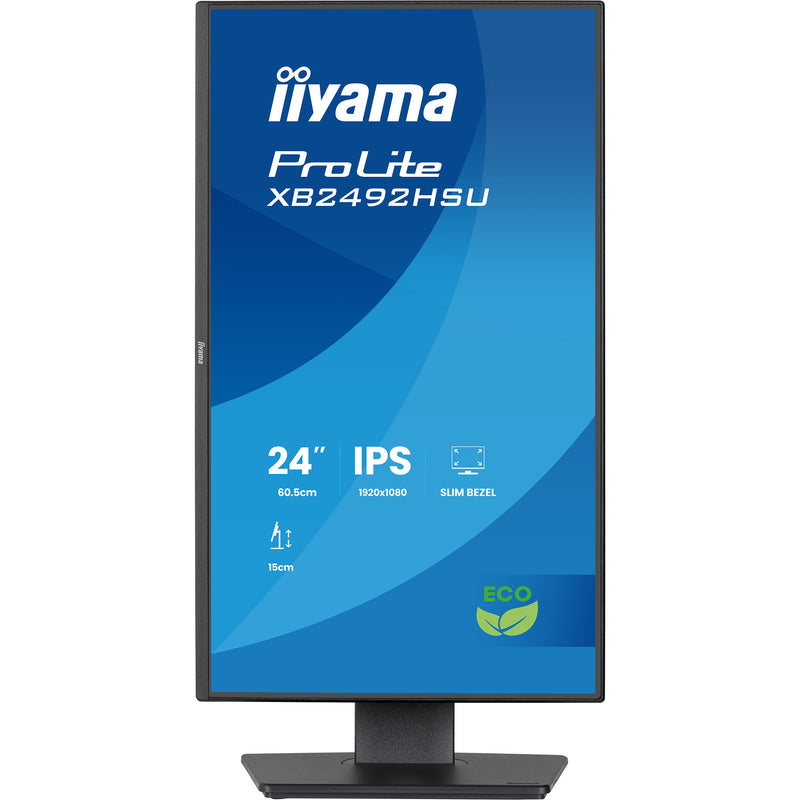 Load image into Gallery viewer, Iiyama prolite xb2492hsu-b1 24 monitor (zwart (mat), hdmi, displayport, 2x usb-a, usb-b, 120 hz)
