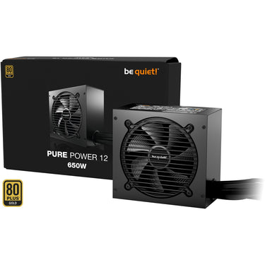 Be quiet! pure power 12 650 watt voeding (zwart, 2x pcie)