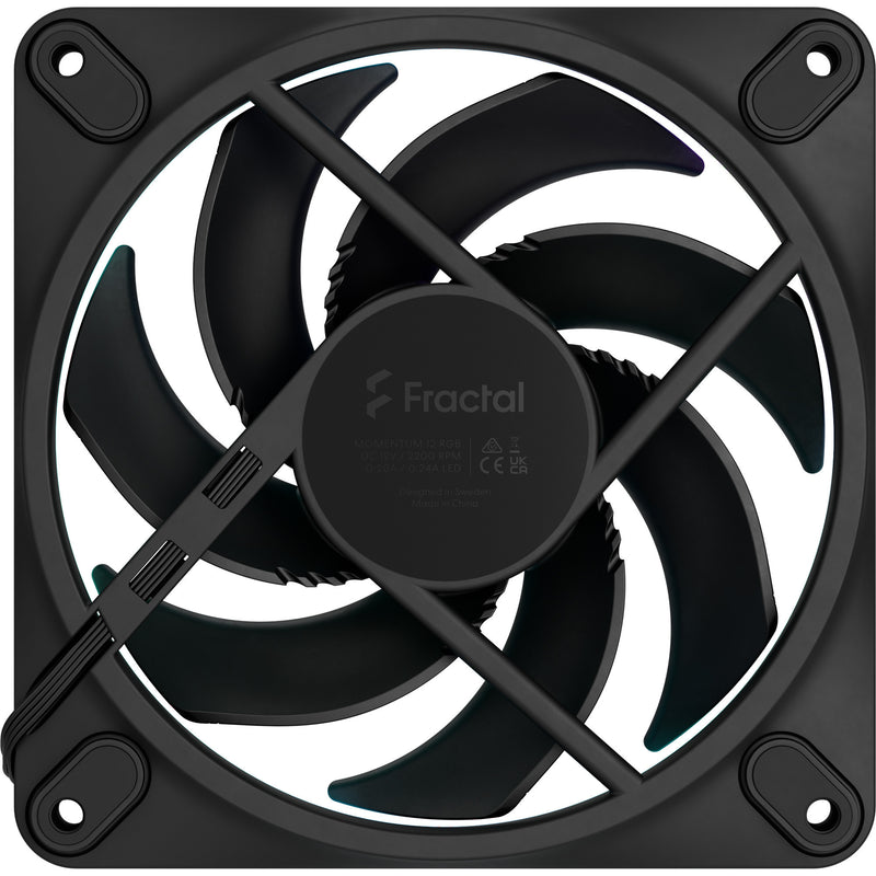 Cargue la imagen en el visor de la galería, Fractal design momentum 12 rgb case fan (zwart, 120 x 120 x 25 mm, pwm)
