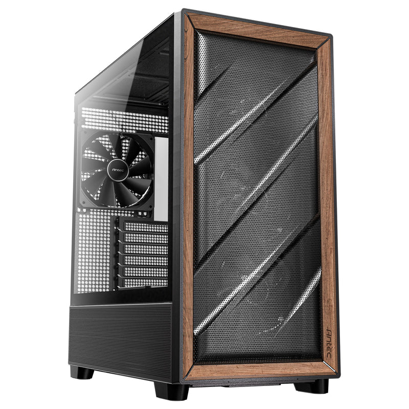 Load image into Gallery viewer, Antec flux midi tower behuizing (zwart | 2x usb-a | 1x usb-c | tempered glass)
