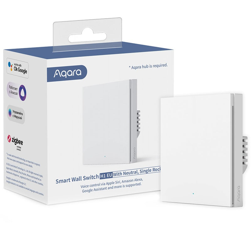 Load image into Gallery viewer, Aqara smart wall switch - single rocker (with neutral) knop (wit)
