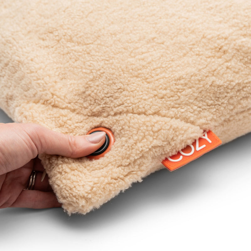 Load image into Gallery viewer, Cozy una woolly 45 x 45 cm draadloos warmtekussen (lichtbeige, powerbank 5000 mah)
