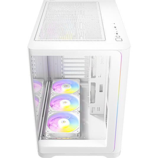 Antec c5 curve argb midi tower behuizing (wit | 2x usb-a | 1x usb-c | tempered glass)