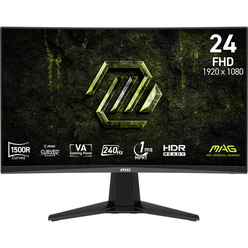 Afbeelding laden in galerijviewer, Msi mag 245c x24 23.6 curved gaming monitor (zwart, 2x hdmi, displayport, 240 hz)
