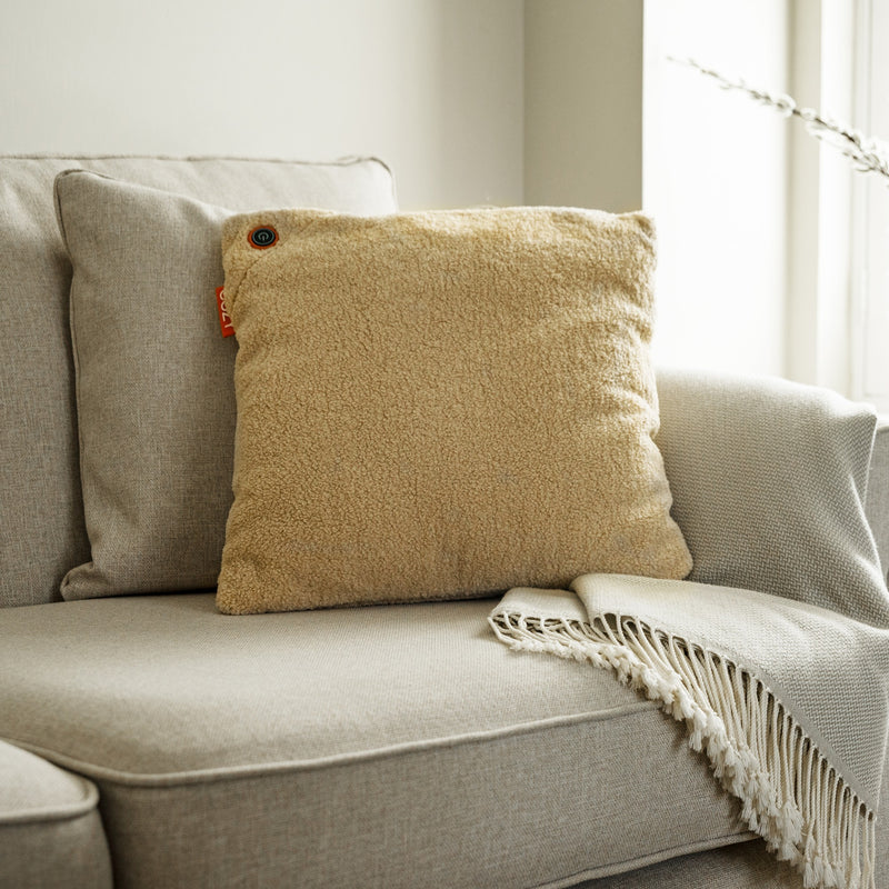 Load image into Gallery viewer, Cozy una woolly 45 x 45 cm draadloos warmtekussen (lichtbeige, powerbank 5000 mah)
