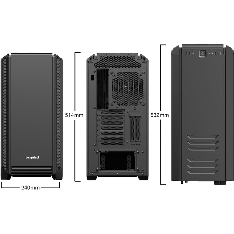 Load image into Gallery viewer, Be quiet! silent base 601 midi tower behuizing (zwart | 3x usb-a)
