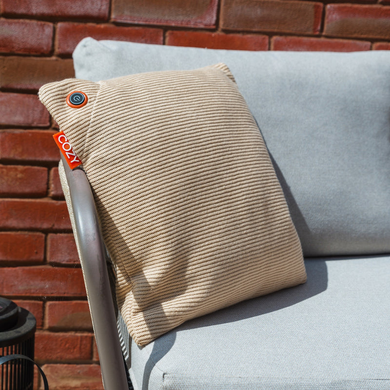 Load image into Gallery viewer, Cozy una knitted 45 x 45 cm draadloos warmtekussen (lichtbeige, powerbank 5000 mah)
