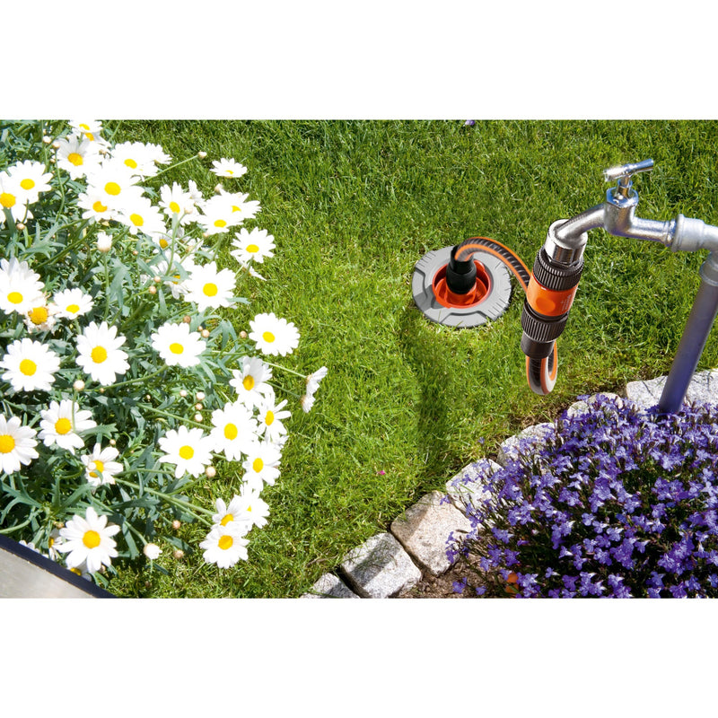Load image into Gallery viewer, Gardena profi-system aansluitgarnituur kraanstuk (grijs oranje, 2713-20 | voor pipeline of sprinklersystem)
