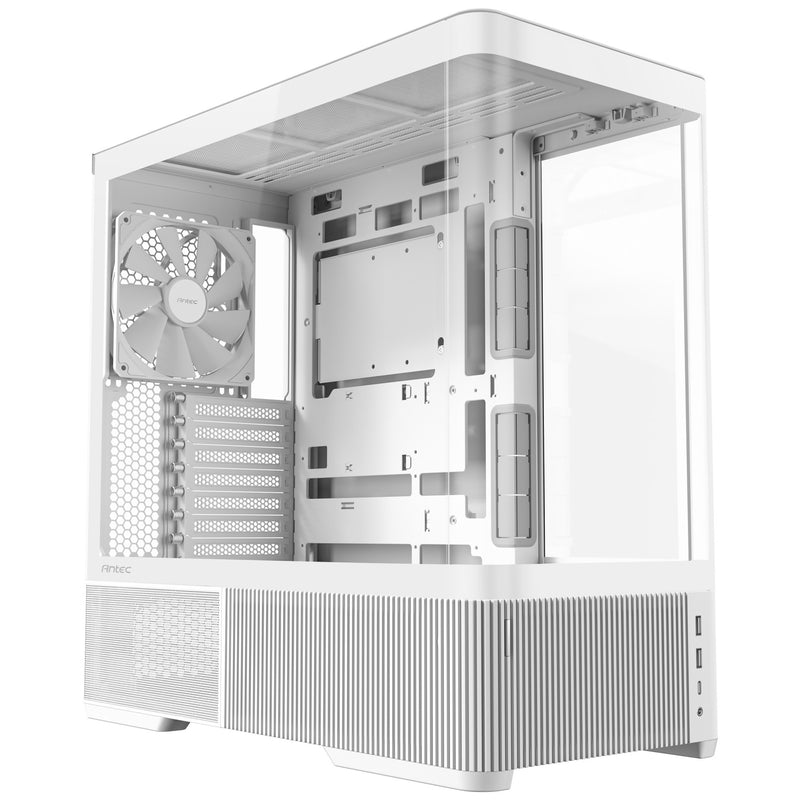 Afbeelding laden in galerijviewer, Antec c6 curve air midi tower behuizing (wit | 2x usb-a | 1x usb-c | tempered glass)
