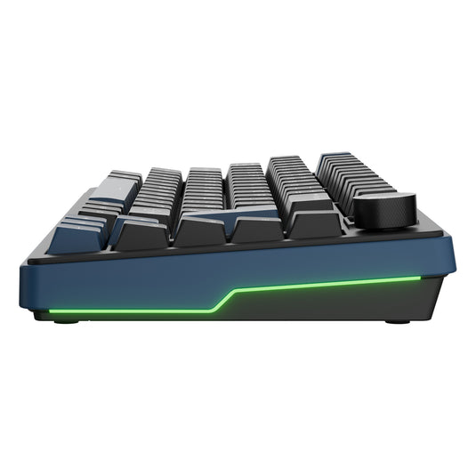 Ducky ok-m-75 rgb mechanisch toetsenbord (zwart, us lay-out (qwerty), ktt linear, 75%, rgb, hot-swap, pbt, 2.4 ghz | bluetooth | usb-c)
