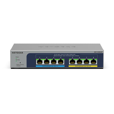 Netgear 8-port multi-gigabit (2.5g) ultra60 poe++ ethernet plus switch ms108eup (grijs)