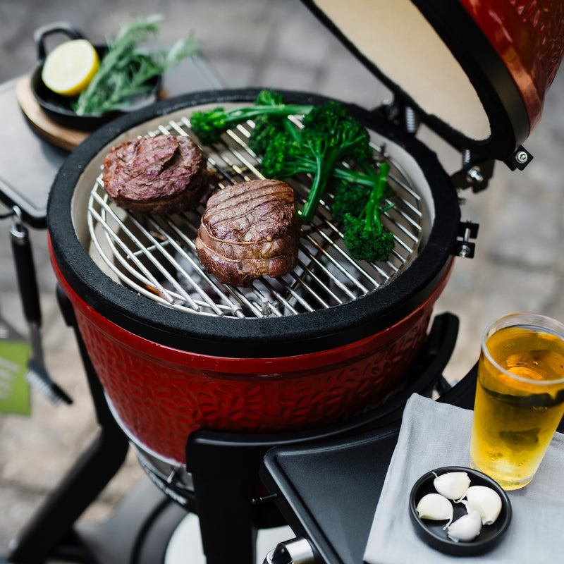 Load image into Gallery viewer, Kamado joe joe jr®-kar met zijtafels barbecuewagen (zwart)
