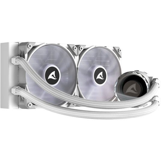Sharkoon s80 rgb white waterkoeling (wit, 4-pins pwm fan-connector)