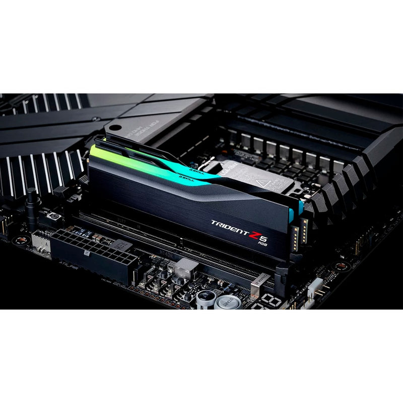 Load image into Gallery viewer, G.skill 64 gb ddr5-6000 kit werkgeheugen (zwart, f5-6000j3636f32gx2-tz5rk, trident z5 rgb, xmp)
