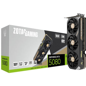 Zotac geforce rtx 5080 solid core oc grafische kaart (dlss 4, 3x displayport, 1x hdmi 2.1)