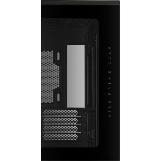 Asus prime ap202 midi tower behuizing (zwart | 2x usb-a | 1x usb-c | rgb | tempered glass)