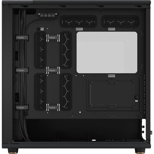 Fractal design north xl midi tower behuizing (zwart houtkleur | 2x usb-a | 1x usb-c | tempered glass)