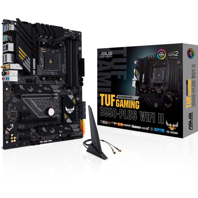 Chargez l'image dans la visionneuse de la galerie, Asus tuf gaming b550-plus wifi ii socket am4 moederbord (zwart, raid, gb-lan, wi-fi 6, bt, sound, atx)
