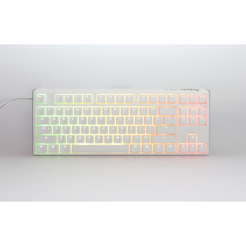 Load image into Gallery viewer, Ducky one 3 classic pure white tkl rgb mechanisch toetsenbord (wit, us lay-out (qwerty), cherry mx silent red, 80% (tkl) , rgb leds, double-shot pbt, hot-swappable, quack mechanics)
