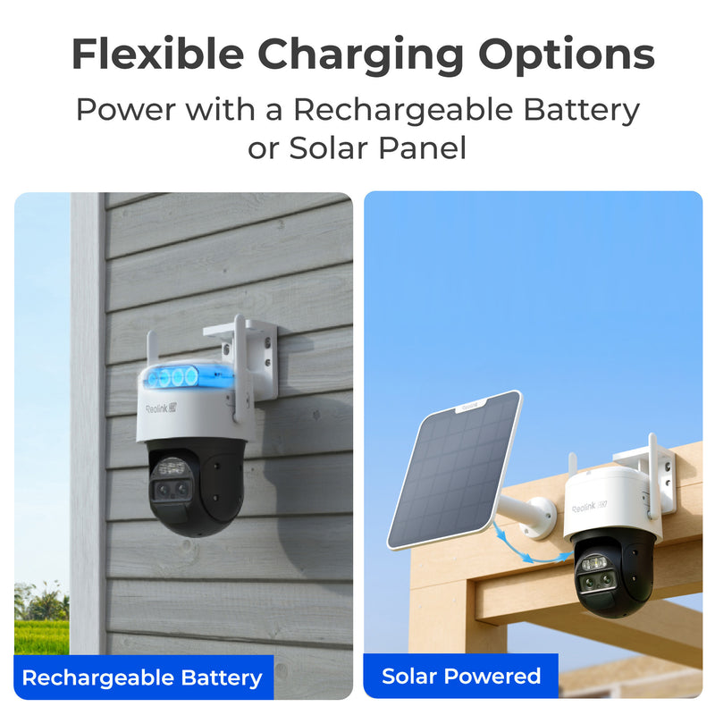 ギャラリービューアに画像をロードする, Reolink trackmix g770 + solar panel 2 beveiligingscamera (wit zwart, 4k 8mp uhd, 4g lte, incl. zonnepaneel)
