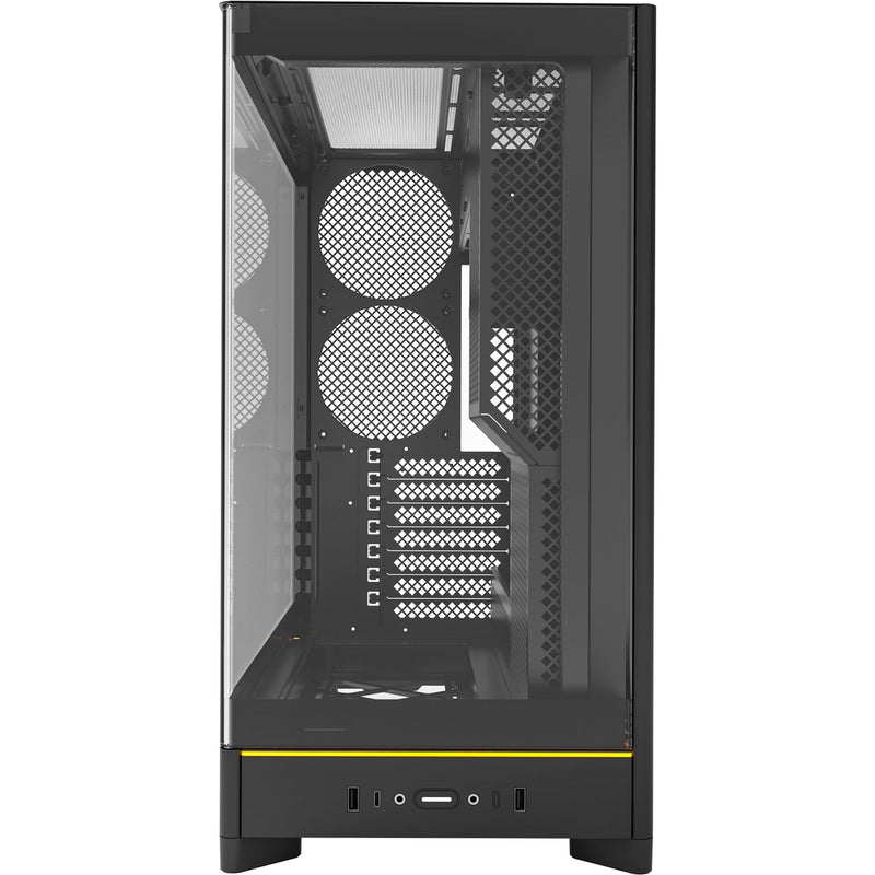 Load image into Gallery viewer, Montech hs02 midi tower behuizing (zwart | 2x usb-a | 1x usb-c | rgb | tempered glass)
