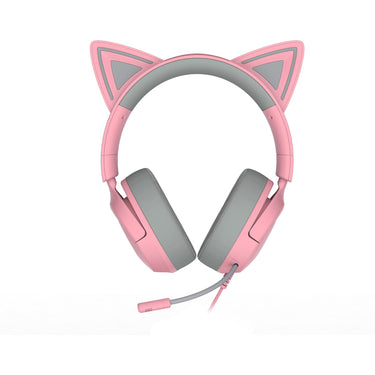 Razer kraken kitty v3 x quartz over-ear gaming headset (roze grijs)