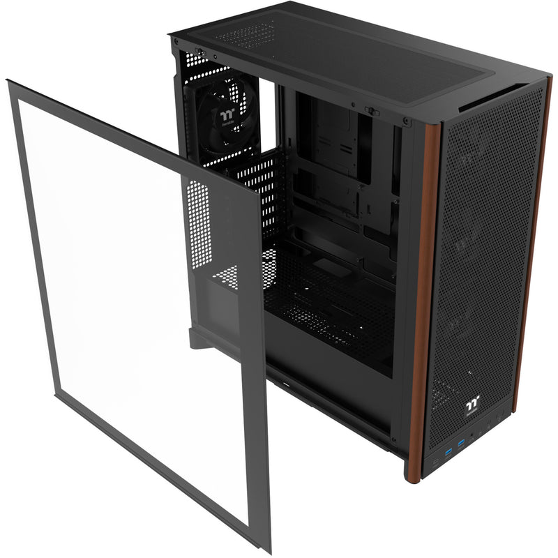 Load image into Gallery viewer, Thermaltake s370 ws midi tower behuizing (zwart | 2x usb-a | 1x usb-c | tempered glass)
