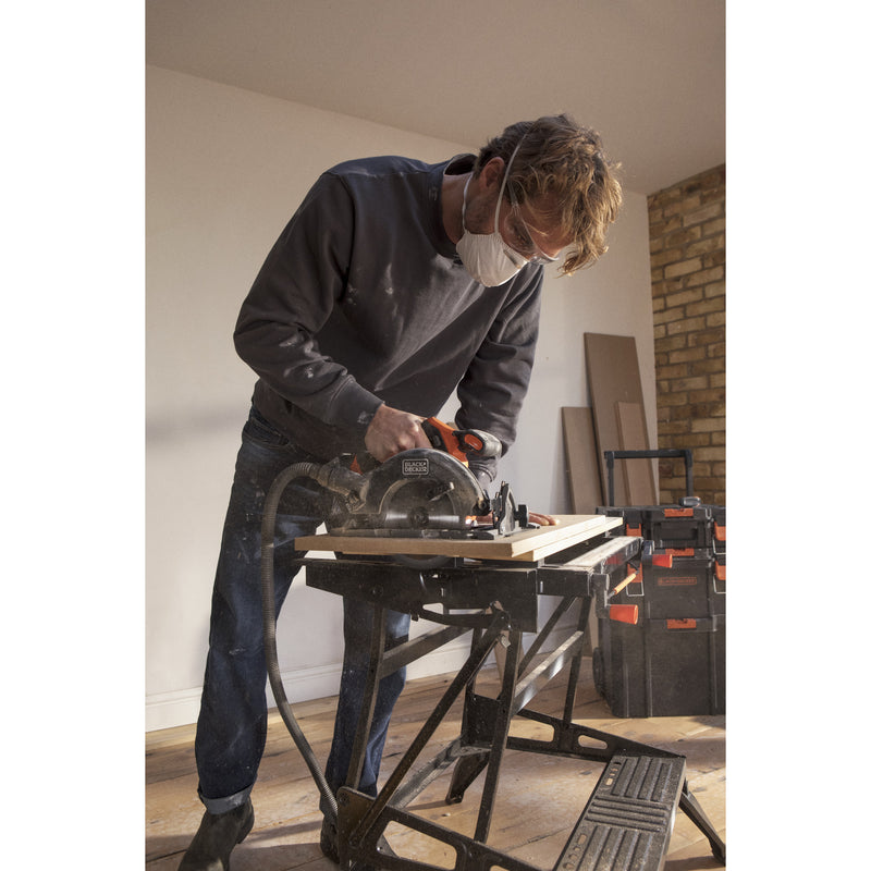 Load image into Gallery viewer, Black+decker 18v brushless cirkelzaag 165mm handcirkelzaag (zwart oranje, accu en oplader niet inbegrepen)
