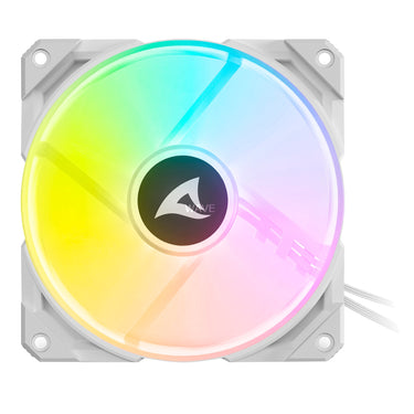 Sharkoon rebel f50 pwm rgb case fan (wit, 120 x 120 x 25 mm)