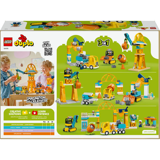 Lego duplo 10476 3-in-1 bouwplaats en voertuigen