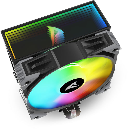 Sharkoon a40 rgb cpu-koeler (zwart, 4-pins pwm fan-connector)
