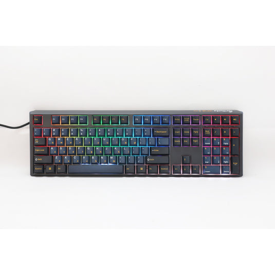 Ducky one 3 pro, gaming toetsenbord (zwart, us lay-out, cherry mx2a speed silver, rgb led, double-shot pbt, quack mechanics, hot swap)