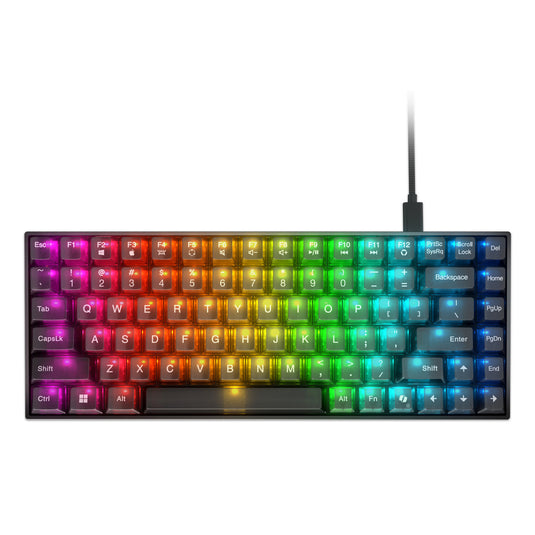 Lenovo legion k510 mini pro rgb mechanisch gaming toetsenbord (zwart, us lay-out (qwerty), 75%, brown switch, hot swap, usb)