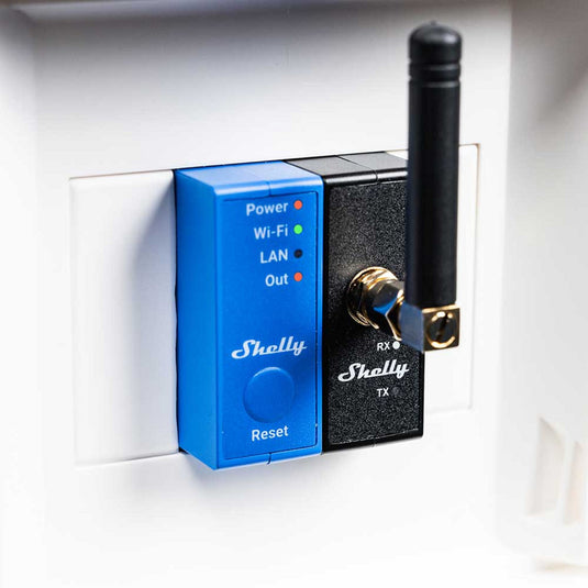 Shelly pro lora add-on uitbreidingsmodule (zwart)